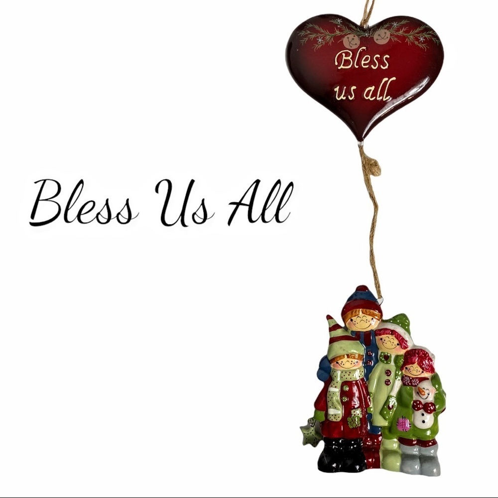 NWT Trimmerry  Holiday Decor “BLESS US ALL”